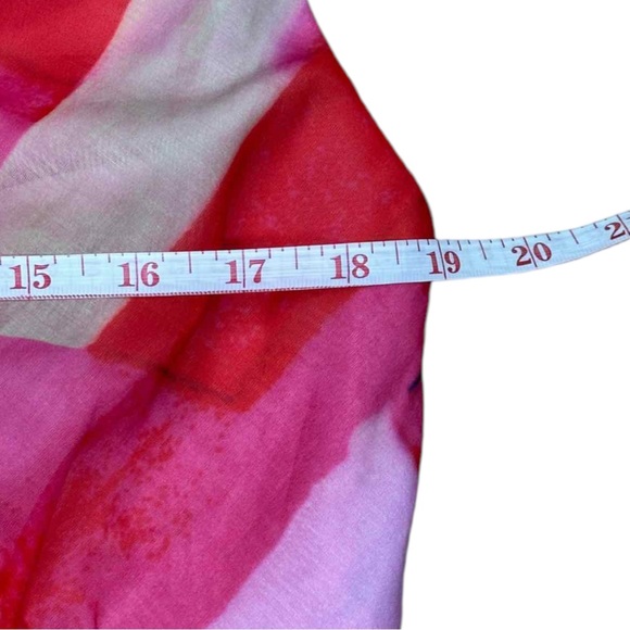 Eva Franco Pink Watercolor Dress Size LP - Picture 10 of 12